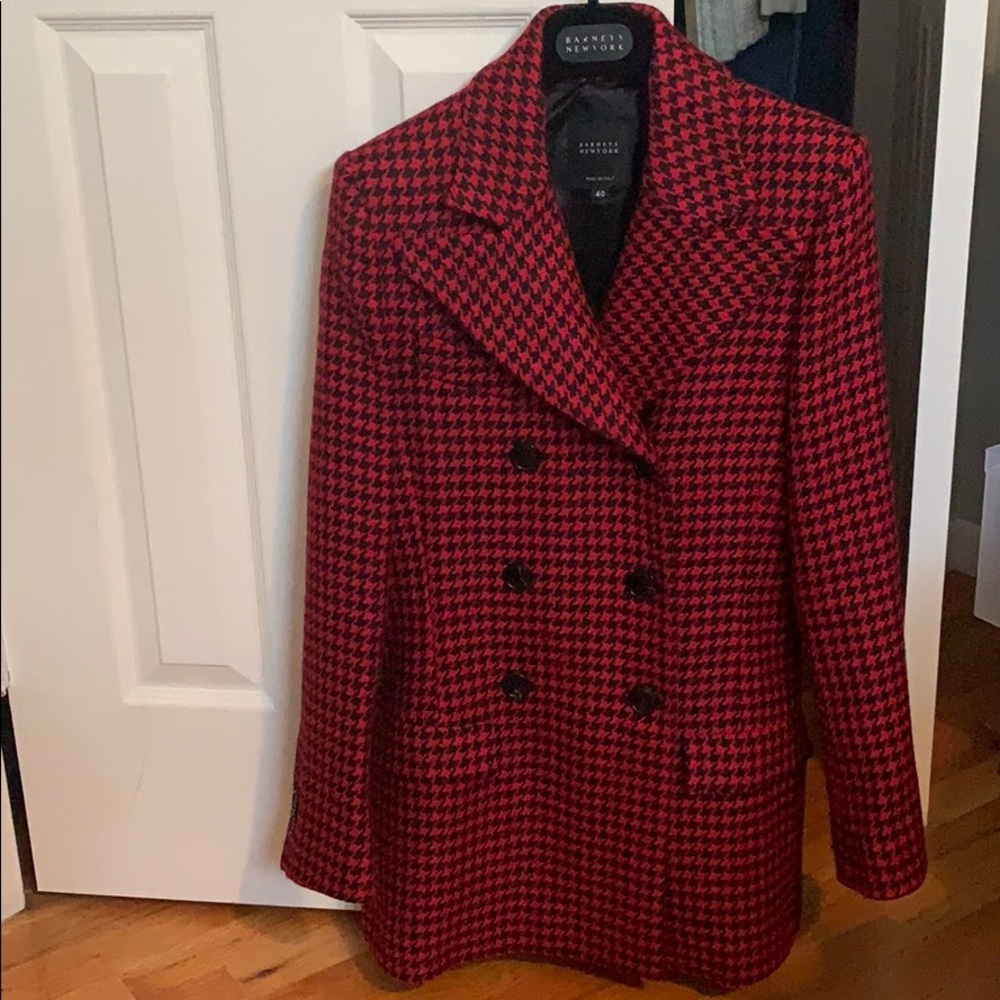 Barney’s NY Houndstooth Wool Coat